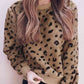 Leopard Print Fuzzy Sweatshirt