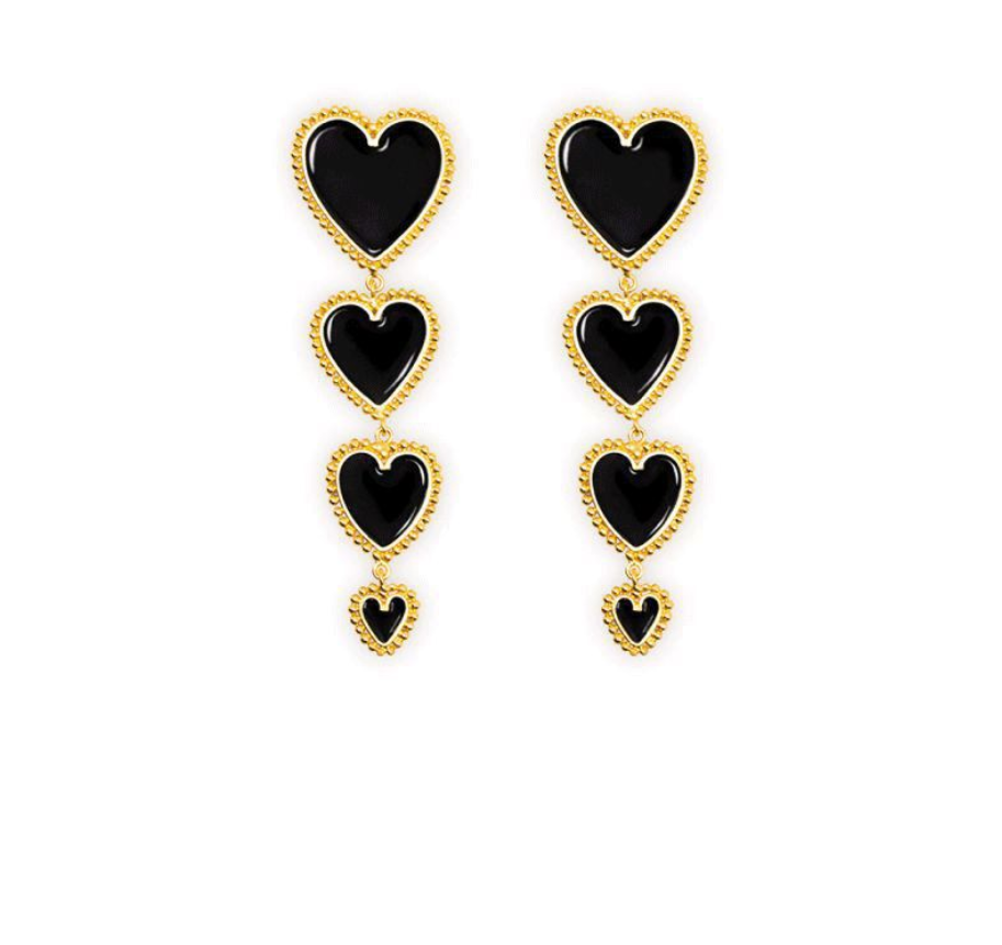 Love earrings punk wind earrings