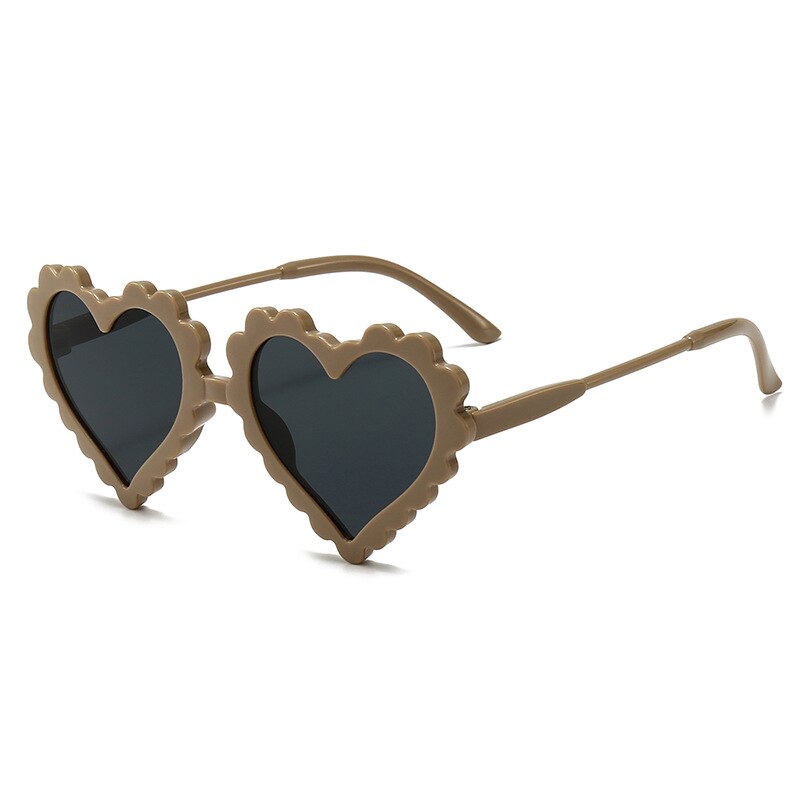 Kids Girl Heart Shaped Sunglasses, Colorful Vintage Cute Baby Eyewear for Party Beach Travel Photography