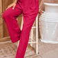 Pleated Detail Straight Leg Pants