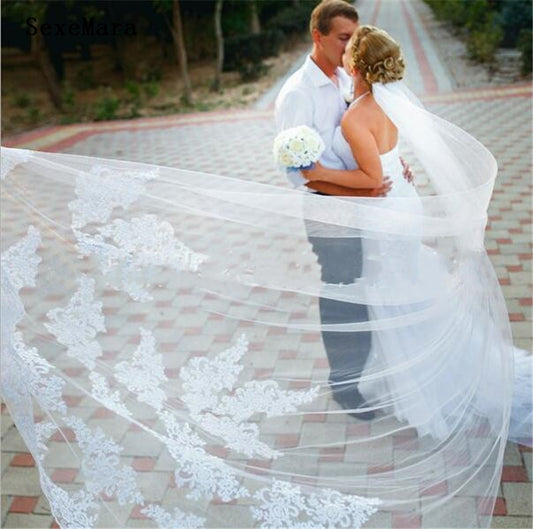 Lace White Bridal Veil