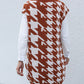 Large Scale Houndstooth Sweater Vest Dress