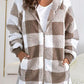 Plaid Zip Up Hooded Jacket with Pockets