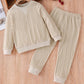 Kids Cable-Knit Texture Top and Joggers Set
