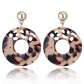 Leopard Earrings acrylic circle geometric Earrings