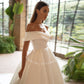 Bridal Off the Shoulder Ball Gown in Satin