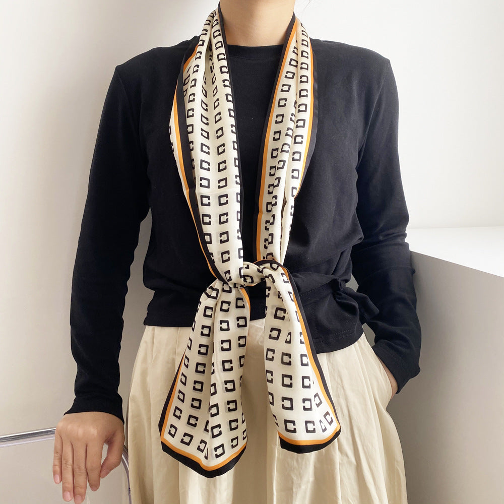 Multi-function Lightweight Silk Scarf for Hair or Neck