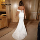 Romantic One Shoulder Sheath Wedding Dress Boho High Slit Appliques Bridal Gowns 2022 Custom Made