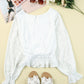 Star Applique Flounce Sleeve Peplum Blouse