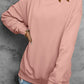 Crew Neck Ribbed Sweatshirt