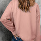 Crew Neck Ribbed Sweatshirt