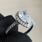 2 Carat Moissanite Teardrop Cluster Ring