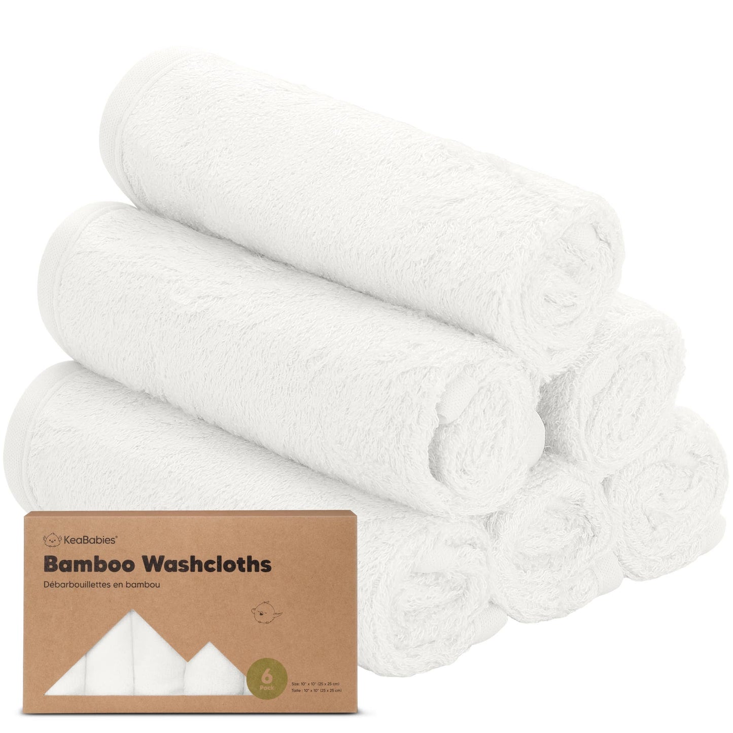 6-Pack Baby Bamboo Wash Cloths