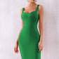 Solid Spaghetti Strap Bodycon Dress